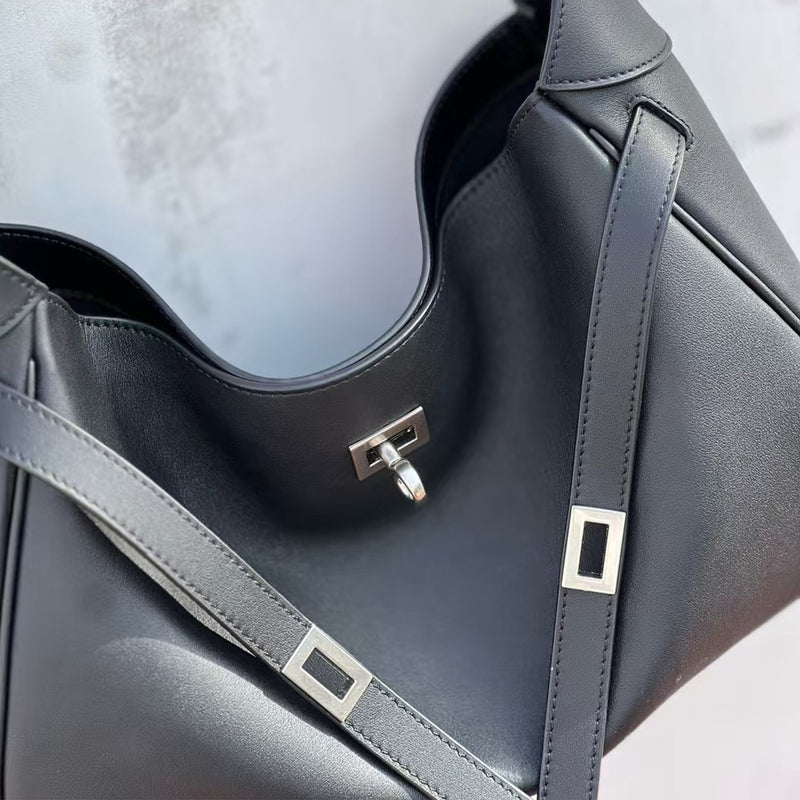 [PD0904] Genuine Leather Tote Bag for Women, 35cm Large Capacity Handbag, Wide Shoulder Strap, Crossbody & Shoulder Bag, Full-Grain Cowhide PD0904
