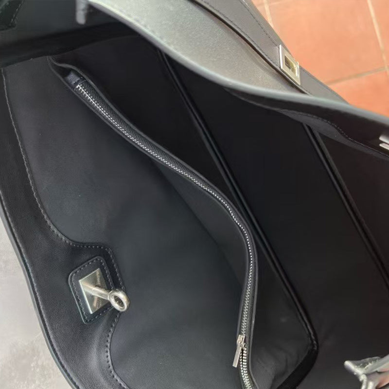[PD0904] Genuine Leather Tote Bag for Women, 35cm Large Capacity Handbag, Wide Shoulder Strap, Crossbody & Shoulder Bag, Full-Grain Cowhide PD0904