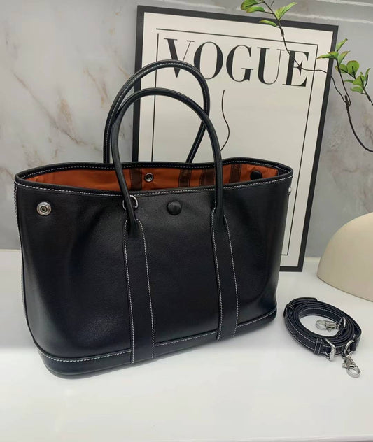 PD0907 Crystal swift leather garden bag size 30 orange lining PD0907