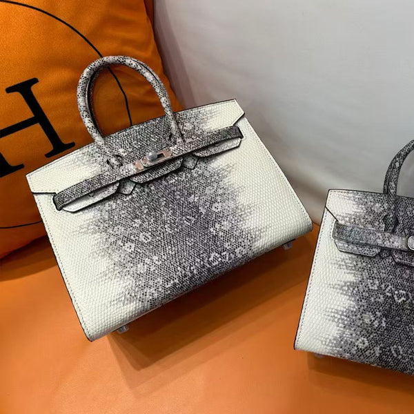 Himalaya color rare leather embossed cowhide high fashion handbag 25cm  PD0916