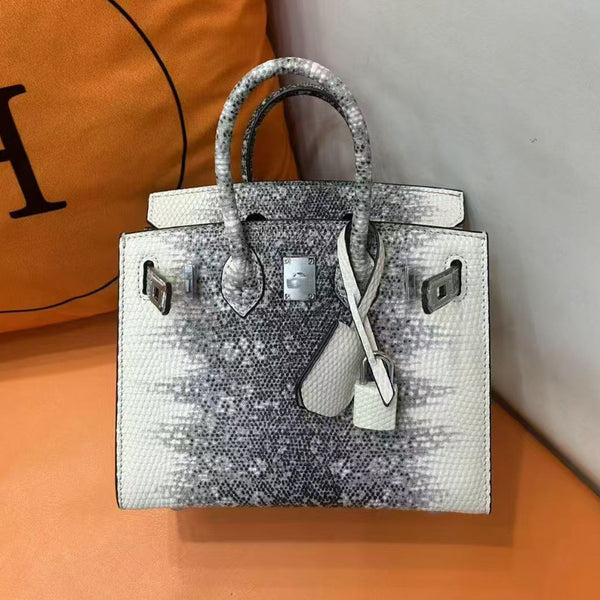 Himalaya color rare leather embossed cowhide high fashion handbag 25cm  PD0916