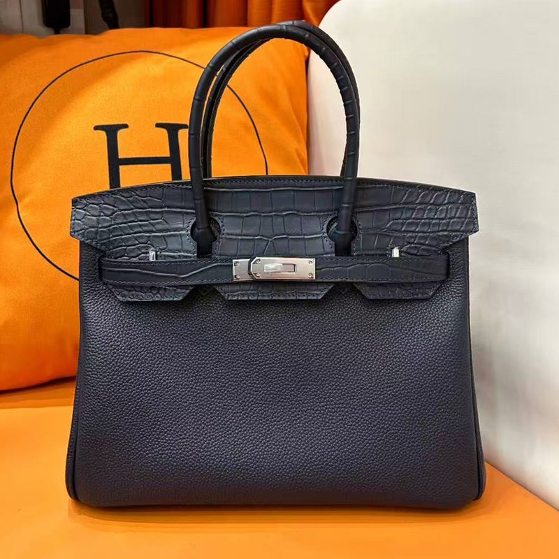 [PD0918] touch style 30cm cowhide with crocodile embossing handbag PD0918