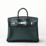 [PD0921] Premium togo leather with crocodile embossing cowhide handbag 25cm and 30cm PD0921