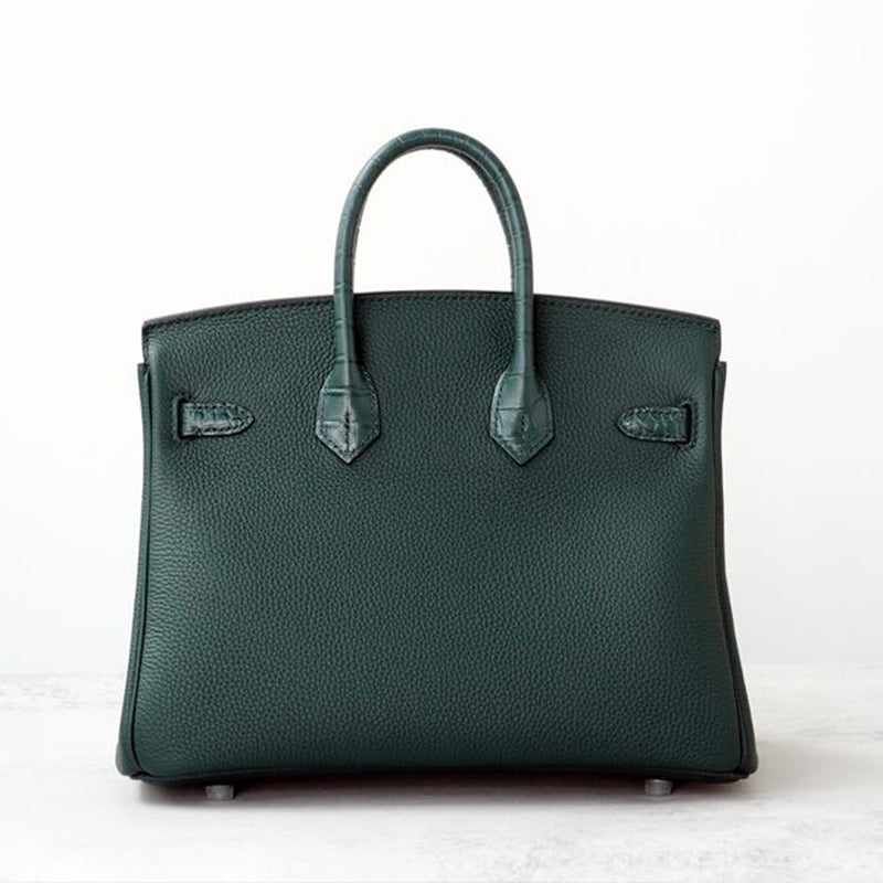 [PD0921] Premium togo leather with crocodile embossing cowhide handbag 25cm and 30cm PD0921
