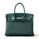 [PD0921] Premium togo leather with crocodile embossing cowhide handbag 25cm and 30cm PD0921