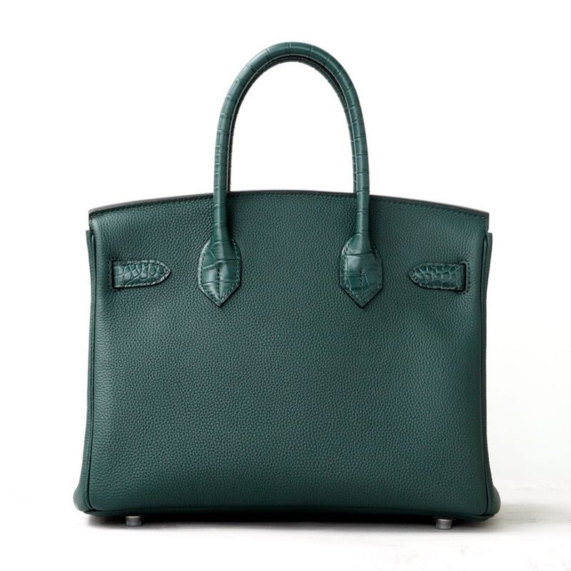 [PD0921] Premium togo leather with crocodile embossing cowhide handbag 25cm and 30cm PD0921