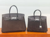 Premium suede with swift leather handbag with sling old money style 25cm and 30cm PD0929