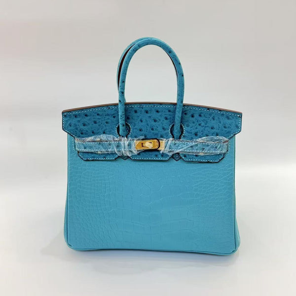 Rare leather embossed cowhide leather 25cm 30cm handbag PD0933