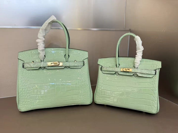 High gloss rare leather embossed cowhide leather 25cm 30cm handbag for women PD0937