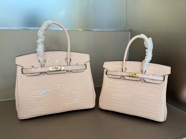High gloss rare leather embossed cowhide leather 25cm 30cm handbag for women PD0937