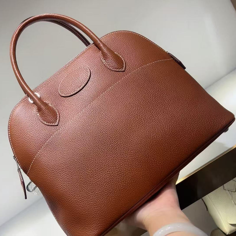 31cm large Barenia faubourg leather seashell handbag for women PD0946