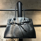 [PD0968] Large tanned top grain cowhide leather 42cm fit laptop timeless fashion for women PD0968