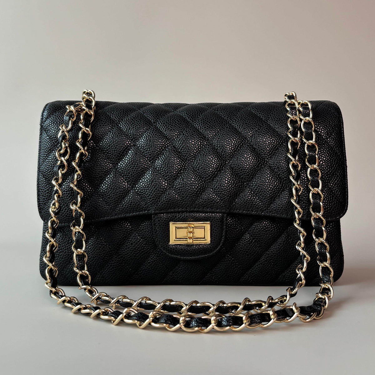 [PD0989] Premium Hand-distressed top grain cowhide double flap diamond quilted bag for women PD0989