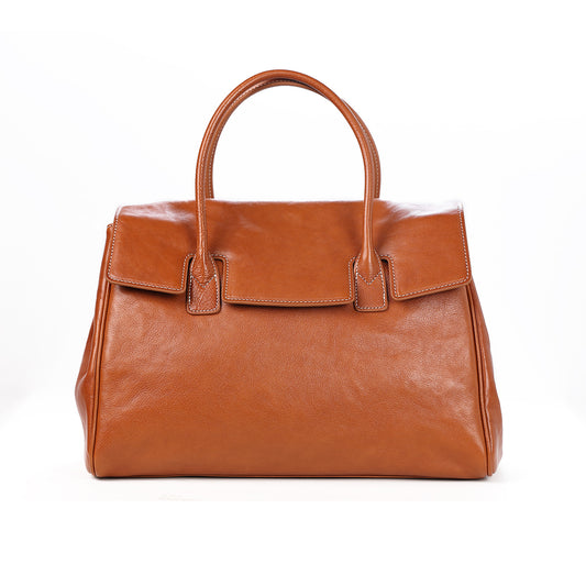 [PD0970] 36cm Premium tanned top grain cowhide classy briefcase  crossbody laptop office bag PD0970
