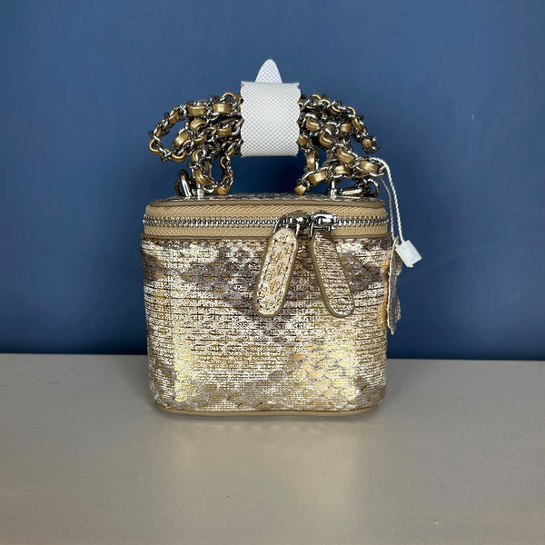 [PD0983] Genuine snakeskin mini chain crossbody bag lipstick case earphones case 10cm PD0983