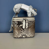 [PD0983] Genuine snakeskin mini chain crossbody bag lipstick case earphones case 10cm PD0983