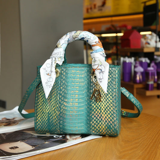 [PD0984]full genuine snakeskin lady d style with sling party bag for women 20cm roomy PD0984
