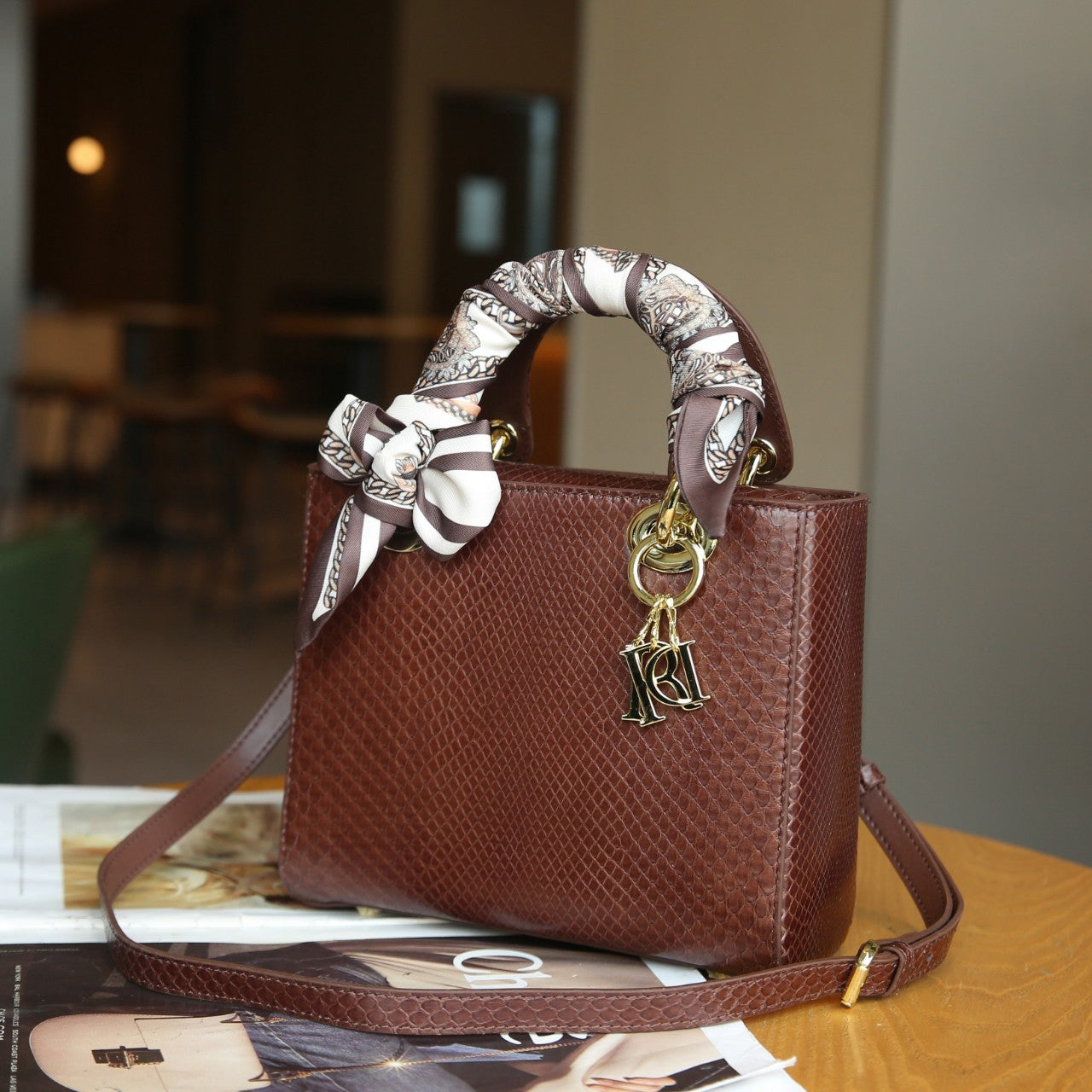[PD0984]full genuine snakeskin lady d style with sling party bag for women 20cm roomy PD0984