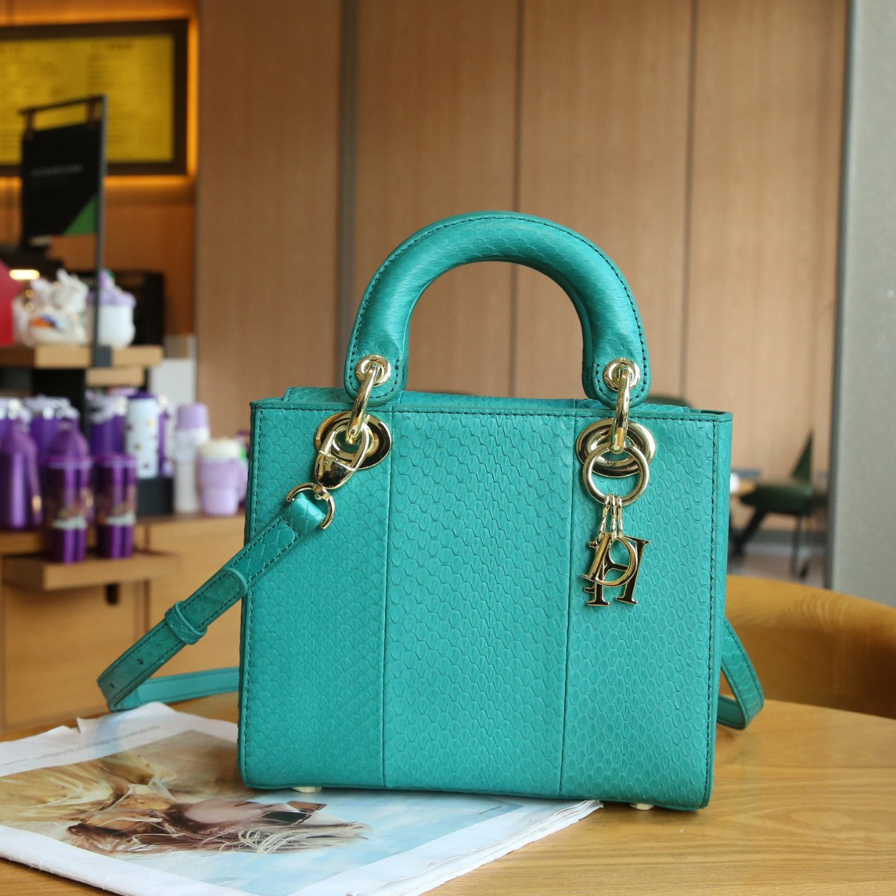 [PD0984]full genuine snakeskin lady d style with sling party bag for women 20cm roomy PD0984