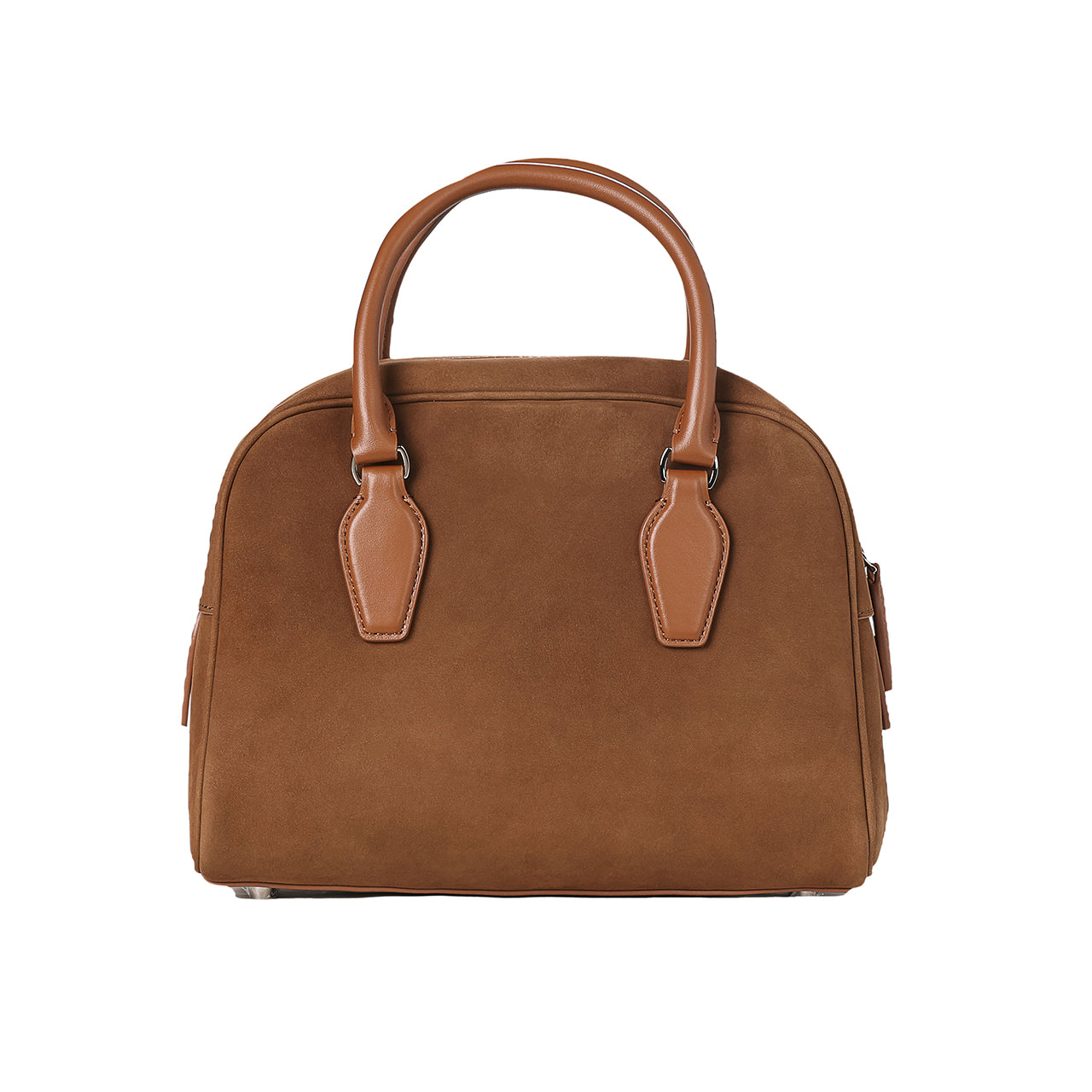 [PD0987] Suede leather Boston dual color inside out 27cm handbag sling bag for women PD0987