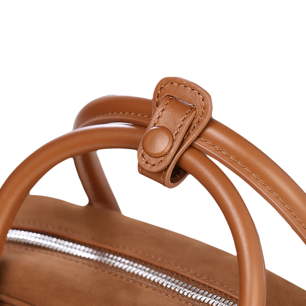 [PD0987] Suede leather Boston dual color inside out 27cm handbag sling bag for women PD0987