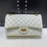 [PD0989] Premium Hand-distressed top grain cowhide double flap diamond quilted bag for women PD0989