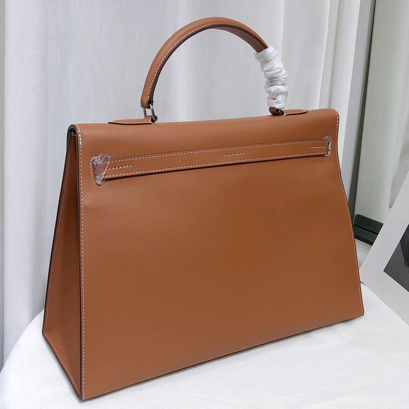 [PD0990] Barenia faubourg leather 35cm kk flat design with long strap classic bag for women PD0990