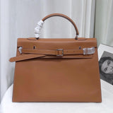 [PD0990] Barenia faubourg leather 35cm kk flat design with long strap classic bag for women PD0990