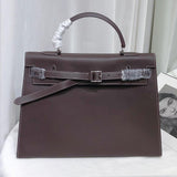 [PD0990] Barenia faubourg leather 35cm kk flat design with long strap classic bag for women PD0990