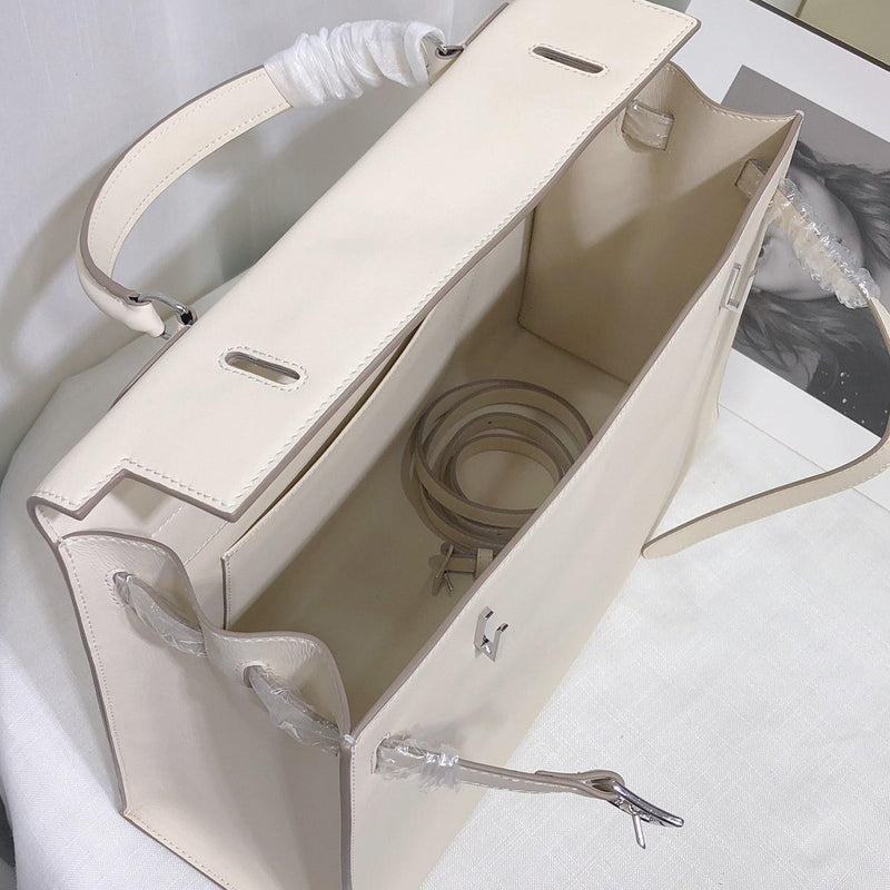 [PD0990] Barenia faubourg leather 35cm kk flat design with long strap classic bag for women PD0990