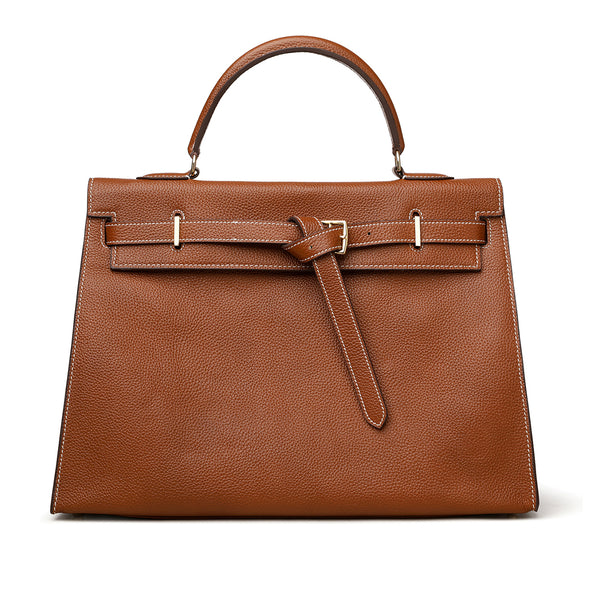 [PD0990] Barenia faubourg leather 35cm kk flat design with long strap classic bag for women PD0990