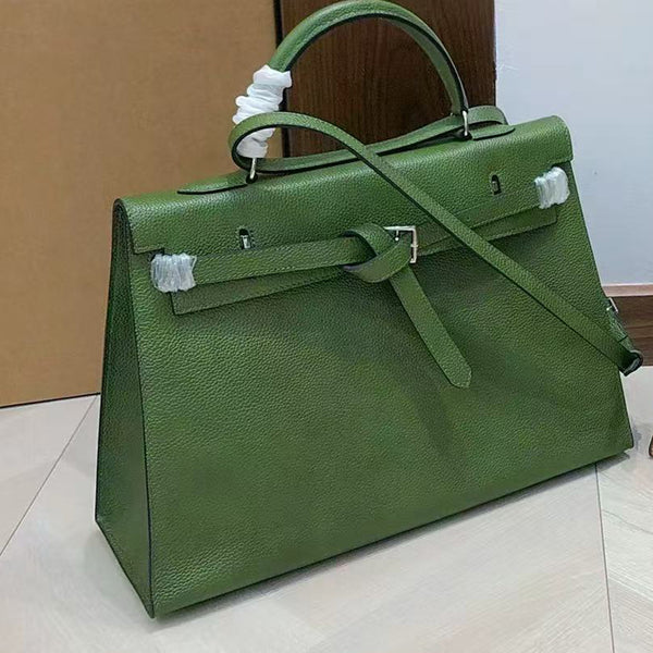 [PD0990] Barenia faubourg leather 35cm kk flat design with long strap classic bag for women PD0990