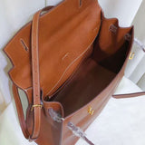 [PD0990] Barenia faubourg leather 35cm kk flat design with long strap classic bag for women PD0990