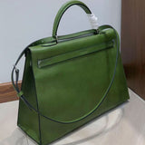 [PD0990] Barenia faubourg leather 35cm kk flat design with long strap classic bag for women PD0990