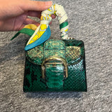 [PD0992] Imported python skin exquisite mini bag with crossbody strap 14cm everyday bag occasion bag PD0992