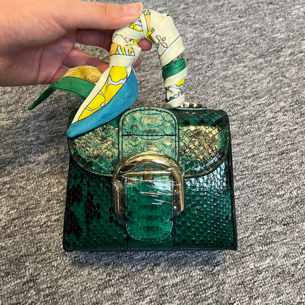 [PD0992] Imported python skin exquisite mini bag with crossbody strap 14cm everyday bag occasion bag PD0992