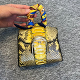 [PD0992] Imported python skin exquisite mini bag with crossbody strap 14cm everyday bag occasion bag PD0992