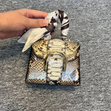 [PD0992] Imported python skin exquisite mini bag with crossbody strap 14cm everyday bag occasion bag PD0992