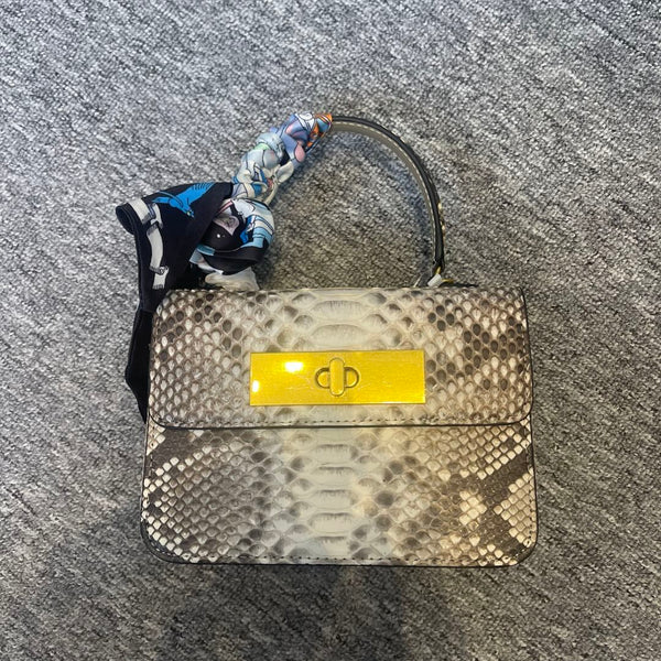 Luxury Genuine Leather Handheld Flap-over Bag PD0993