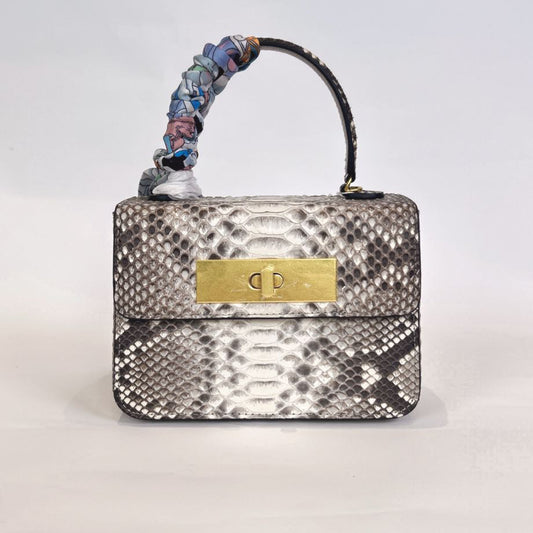 [PD0993] Luxury Genuine Leather Handheld Flap-over Bag PD0993