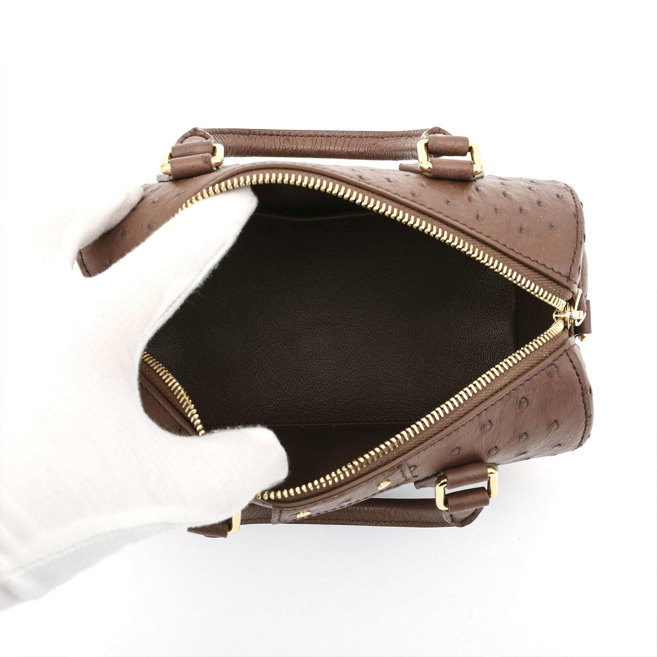 [PD1010] Genuine Ostrich Leather Mini Trunk Bag with long strap handbag crossbody bag PD1010