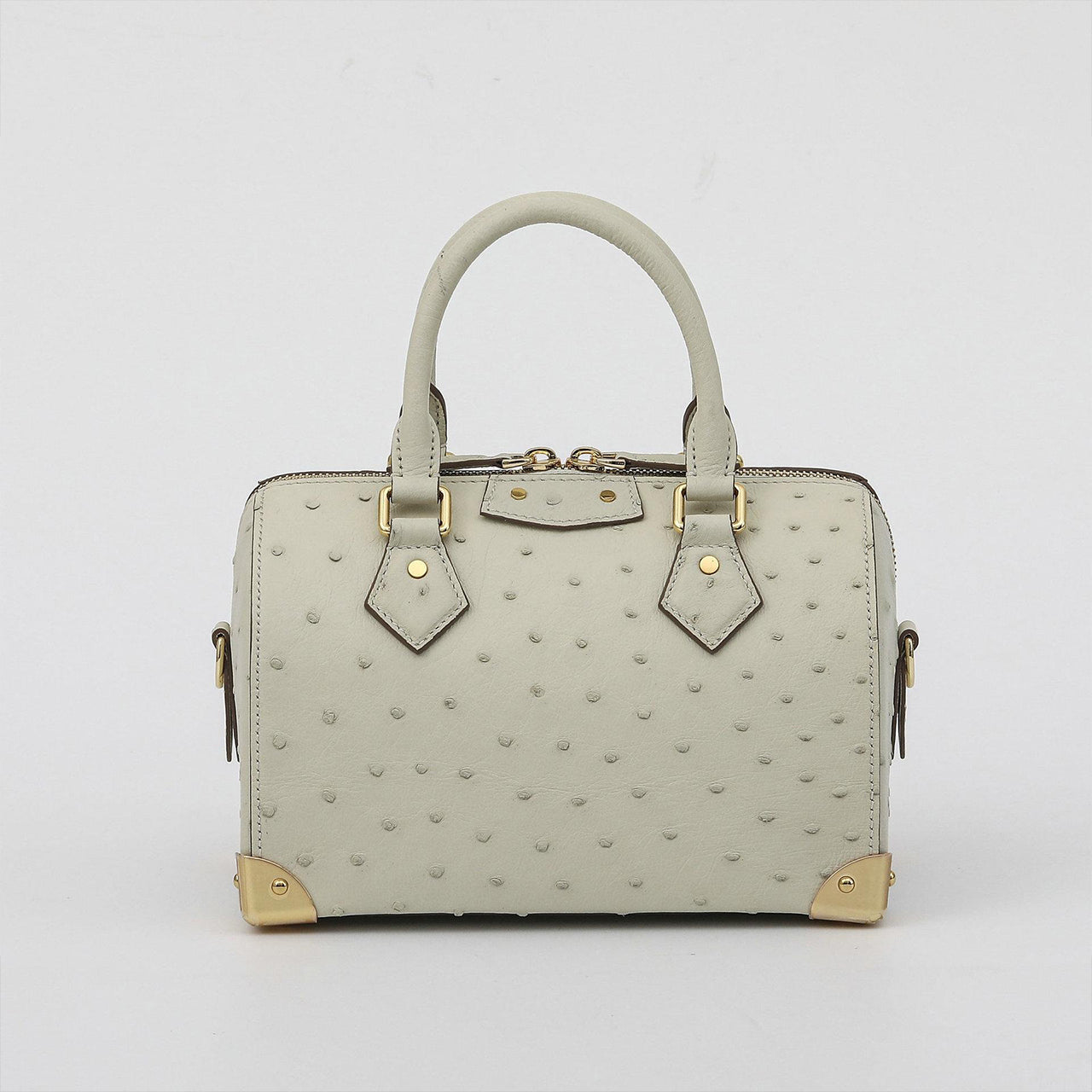 [PD1010] Genuine Ostrich Leather Mini Trunk Bag with long strap handbag crossbody bag PD1010