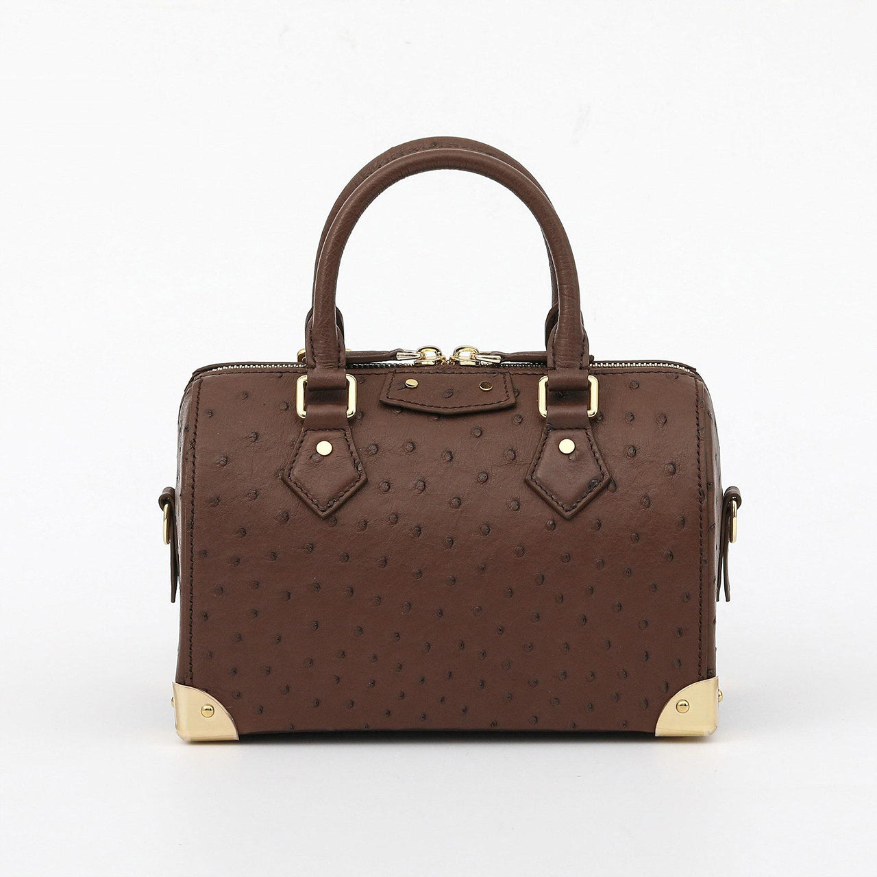 [PD1010] Genuine Ostrich Leather Mini Trunk Bag with long strap handbag crossbody bag PD1010