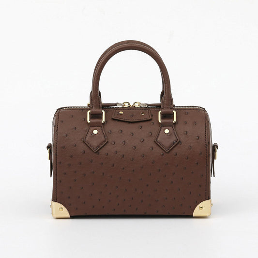[PD1010] Genuine Ostrich Leather Mini Trunk Bag with long strap handbag crossbody bag PD1010