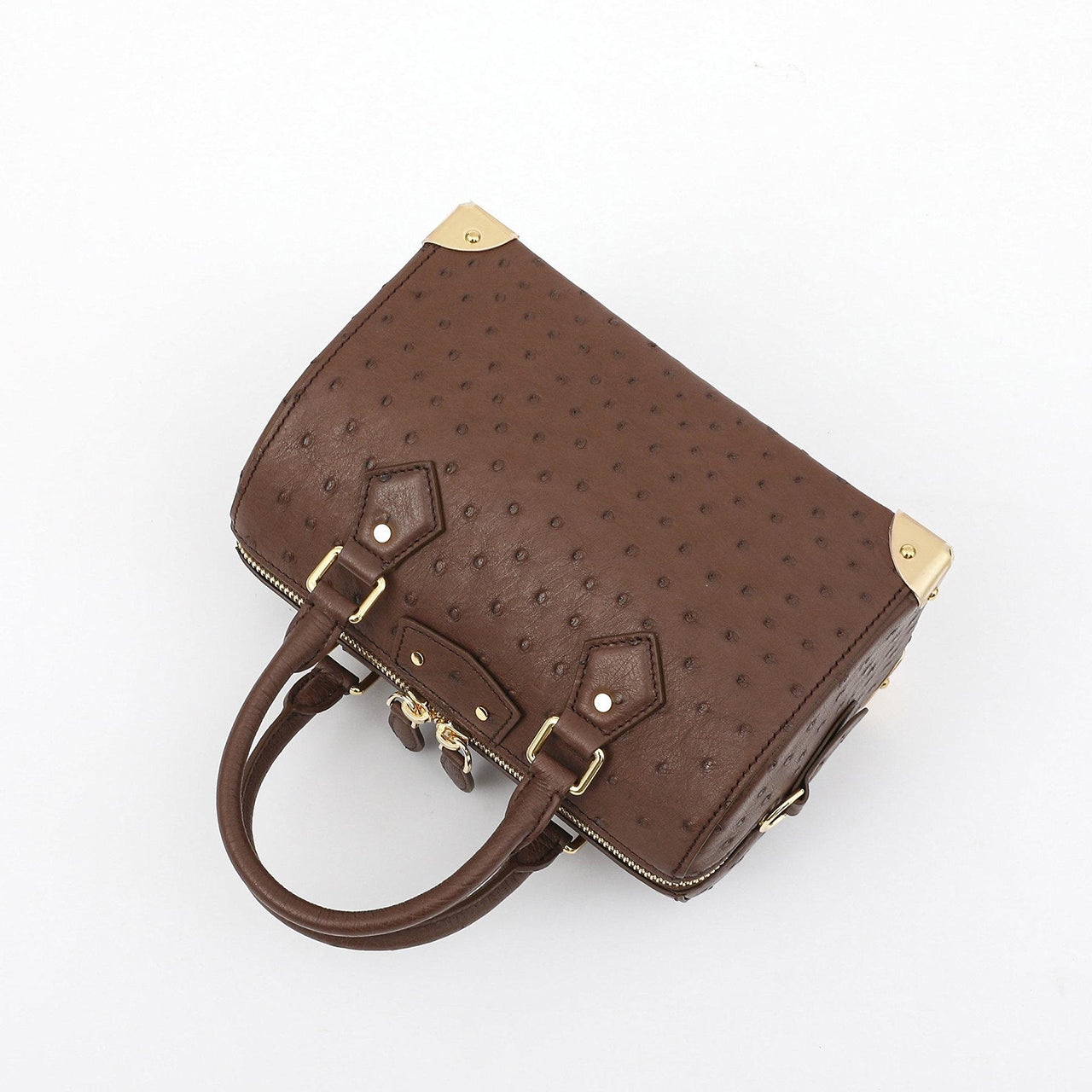 [PD1010] Genuine Ostrich Leather Mini Trunk Bag with long strap handbag crossbody bag PD1010