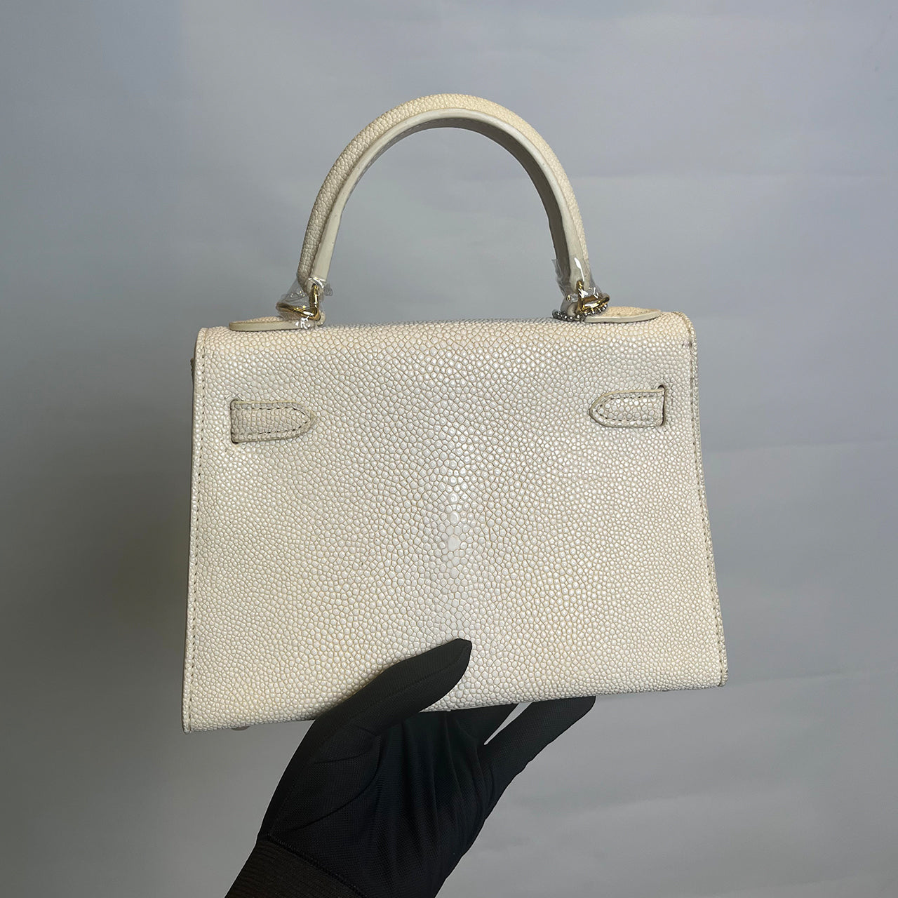 [PD1001] High end limited edition stingray leather handmade stitches kk style crossbody hand bag gift out PD1001