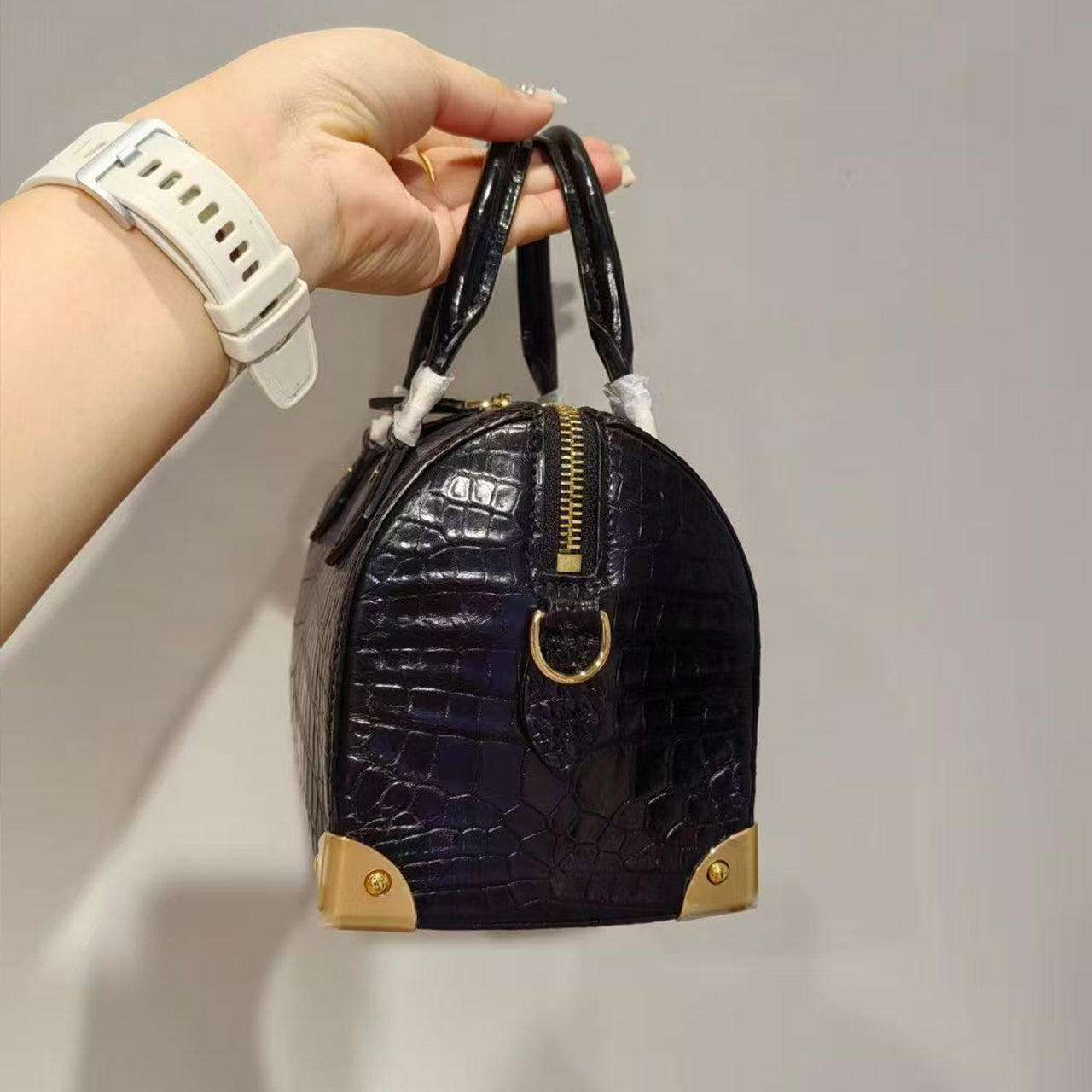 [PD1017] Luxury Women's Crocodile Boston Bag PD1017