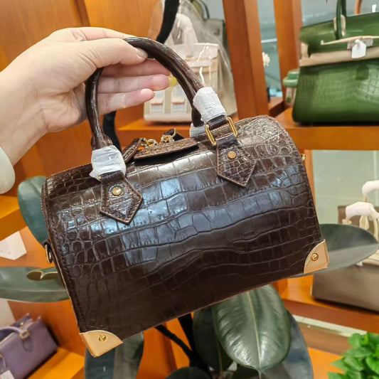 [PD1017] Luxury Women's Crocodile Boston Bag PD1017