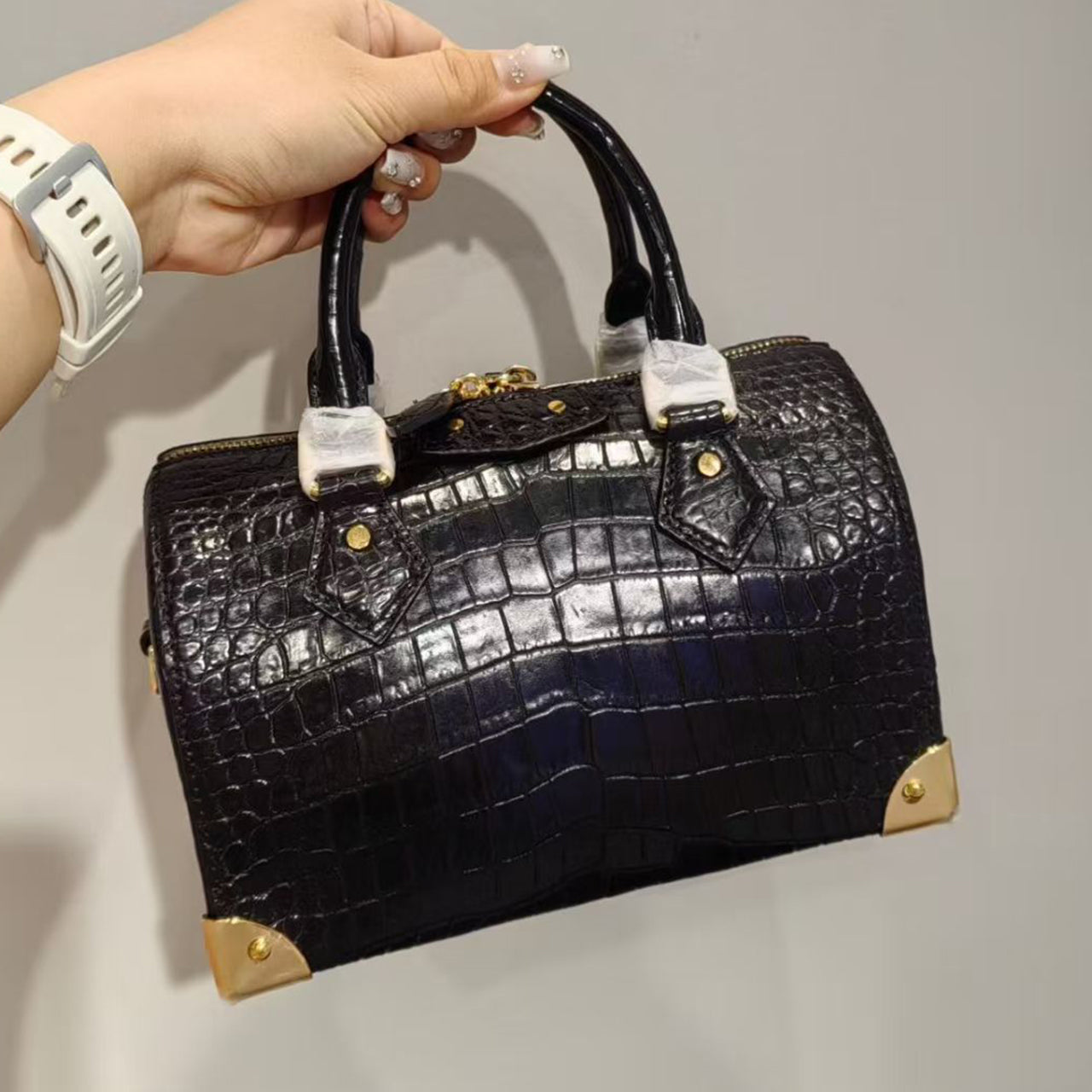 [PD1017] Luxury Women's Crocodile Boston Bag PD1017