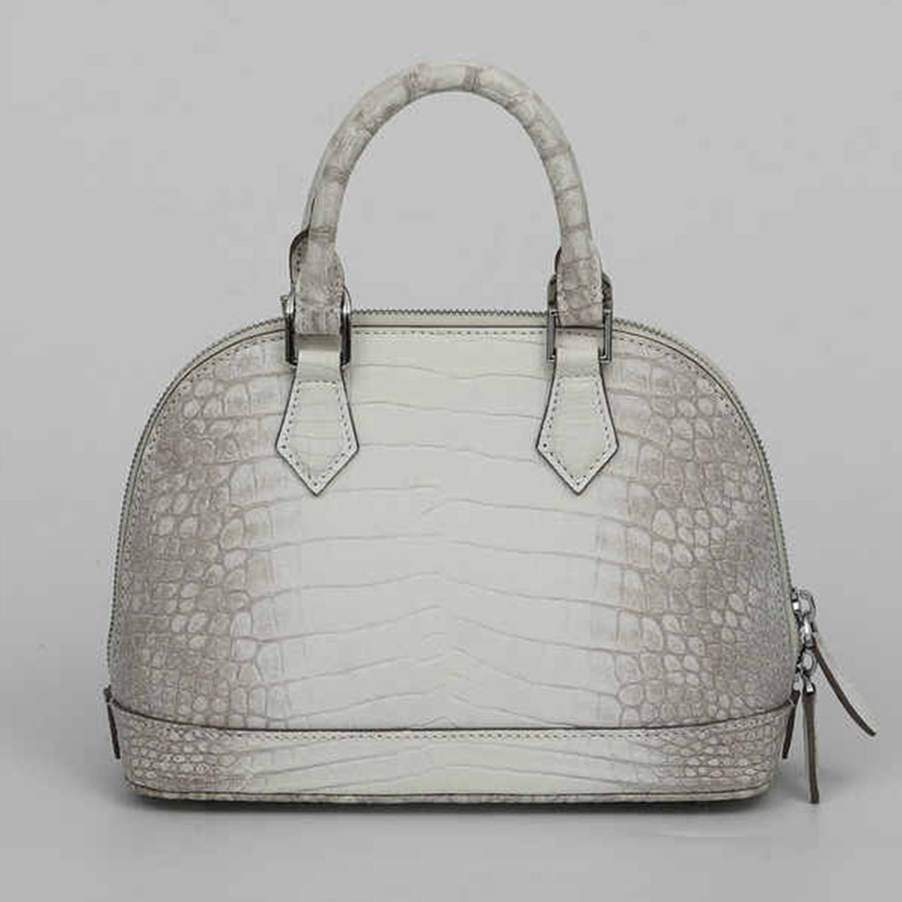 [PD1029] Luxury grade Himalaya white real crocodile leather Handmade stitches Seashell full leather medium Alma crossbody handbag PD1029